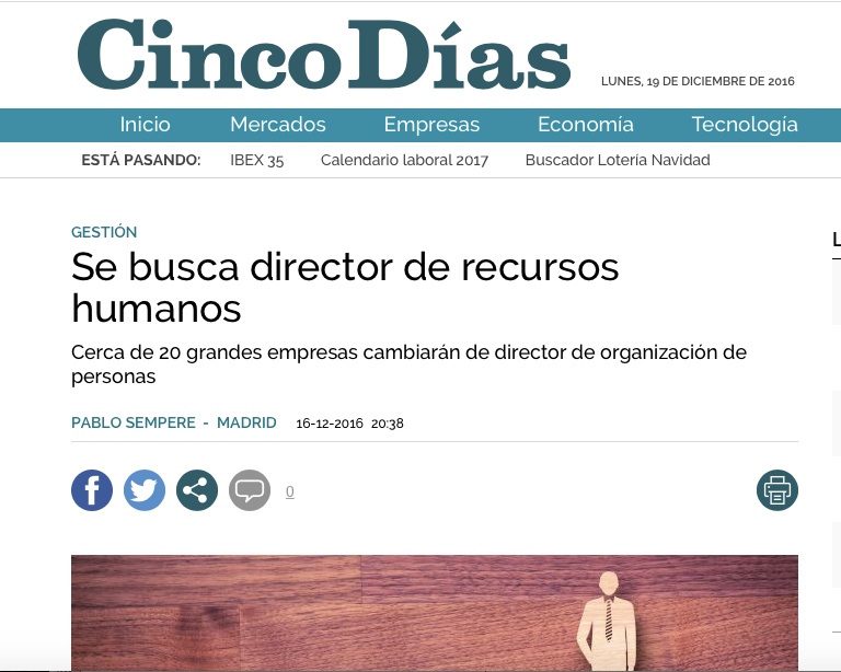 Se busca director de recursos humanos