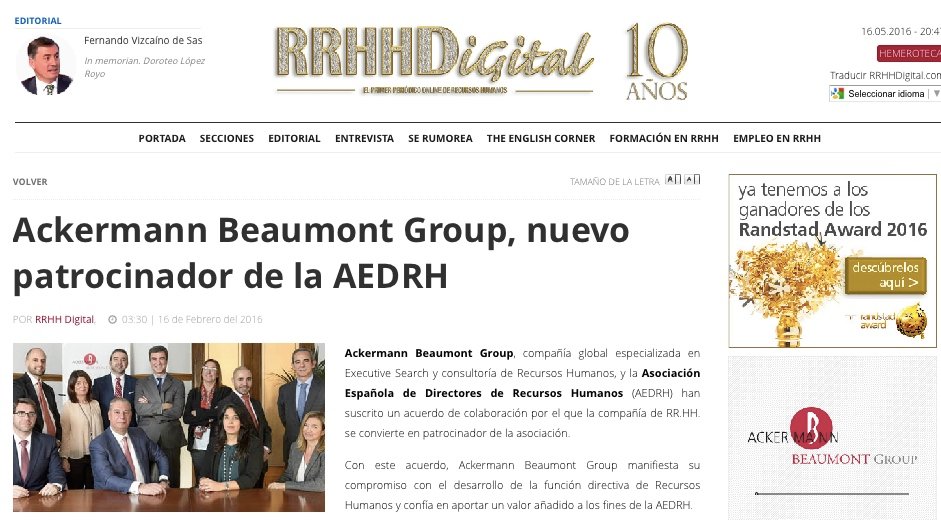 RRHH Digital 16 de febrero 2016